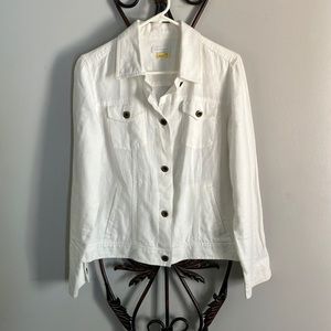 Charter Club casual jacket 100% linen. Front pockets